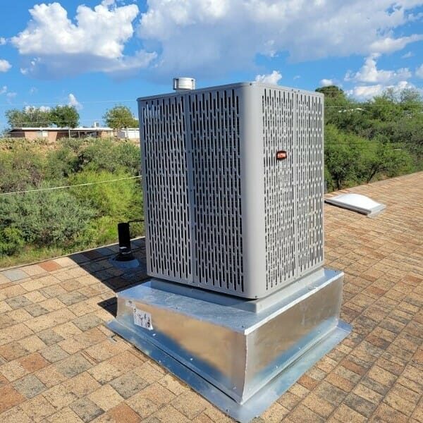 New Silver HVAC unit newly installed